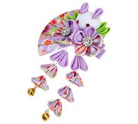 FRCOLOR Accessoire De Cheveux De Cloche De Gland Bandeau Barrette Arcs Pour Les Filles Perles Fleurs Pour Les Cheveux Petites Pinces à Cheveux Rat Peluche Briller Plastique Violet,mauve