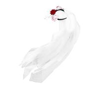 FRCOLOR Accessoire Halloween pour Femme avec Voile Déguisement de Mariée Sanguinaire pour Fête de Halloween pour Mascarade et Événements Thématiques