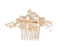 FRCOLOR Accessoires De Cheveux De Mariage Accessoires De Mariée Bandeau De Mariée Titulaire Accessoires De Cheveux De Mariée Femmes Épingle à Cheveux Mariée Bijoux De Cheveux Casque Golden