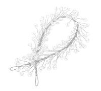 FRCOLOR accessoires de cheveux de mariage voile de perles décor mesdames robe hair band hair charms bandeaux avec fausse perle accessoire de cheveux de mariée alliage d'aluminium Silver