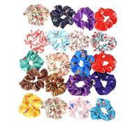 FRCOLOR Accessoires De Cheveux De Noël Pour Garçons Et Filles Lot De 20 Élastiques À Cheveux Pour Intestin Imprimés De Noël