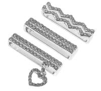 FRCOLOR Accessoires Uniques Compatibles Design Délicat et Moderne Lot de 3 Pièces Breloques de Bracelet de Montre Décoratives en Alliage Argenté Bracelets de Montre de 38 à 45mm