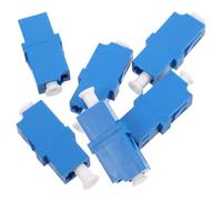 FRCOLOR Adaptateur Optique LC vers LC 6 Pièces Monomode | Coupleur à Bride en Plastique Bleu, Connexion Télécom Stable, Signal Atténué Réduit, Base Stations