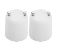 FRCOLOR Adaptateur pour ampoule intérieure GU24 vers E26/E27 2 pièces en PBT blanc, adaptateur de douille, conversion du culot de lampe, pour bureaux et espaces commerciaux