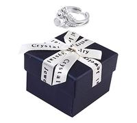 FRCOLOR anneau de projection petit doigt couples bagues pour les femmes je t'aime bague dame de projection femme de nouveauté couronne bijoux femme Alliage de zinc
