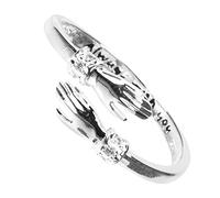 FRCOLOR Anneau Mariage Ajustable Pour Célibataire Petit Doigt Bijoux Aux Femmes Anneau De Couple Réglable Anneaux De Bague De Mode Bagues Saint-valentin