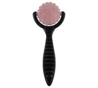 FRCOLOR Appareil de Massage Manuel pour Nuque et Épaules Rouleau Portatif Petites Billes Roses Outil D’auto-massage Musculaire Compact pour Relaxation Dos, Cervicales et Jambes la Maison