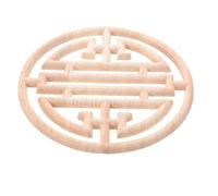FRCOLOR Applique Décorative Ronde en Bois 14, 8cm Finition Antique