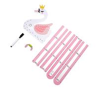 FRCOLOR Autocollant Mural de Mesure de Taille Garçon et Filles 3d Motif Animal Cygne Imperméable Écologique Chambre Bébé Décoration Ludique pour Suivi Croissance Garçon et Filles