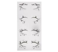 FRCOLOR Autocollants 4 Paires pour Eye-Liner Halloween en PVC Noir Décorations Yeux Araignée et Chauve-Souris pour Maquillage et Jeu de Rôle