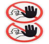 FRCOLOR Autocollants de Sécurité Ne Pas Toucher 2 Pièces en PVC pour Signalisation sur Murs et Équipements Industriels