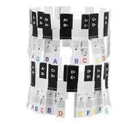 FRCOLOR Autocollants en Pvc Blanc pour Clavier de Piano 88 Touches Installation Facile Couleurs, pour Piano Traditionnel et Clavier Électronique