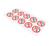 FRCOLOR Autocollants Ronds Pvc 40mm Adhésif Automatique Lot de 10 Panneau Avertissement « Ne Touchez Pas » pour Équipements et Instruments Mécaniques pour Laboratoires