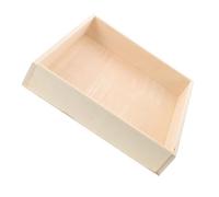 FRCOLOR Bac à Sable Bois Naturel pour Garçon Fille Plateau Montessori Carré pour Salle de Classe et Aire de Jeux Intérieure Coffret de Rangement Compact pour Bac à Sable et Jouets
