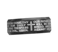 FRCOLOR Bague Bible Bague Croix En Acier Inoxydable Catholique Prière Foi Orthodoxe Sterling Seigneur Bande De Mariage D'hommes Groupe Bibliques Pour Hommes Alliage Black