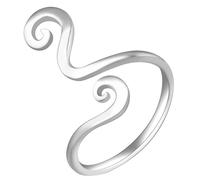 FRCOLOR Bague D'orteil Réglable en Alliage Argenté Ouverte Boho pour Femme Bijou de Pied Ethnique Ajustable Style Bohème Taille Unique Plage Été