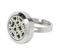 FRCOLOR Bague Ouverte Réglable En Acier Inoxydable à Anneau Creux Diffuseur D'huiles Essentielles Unisexe Pour Aromathérapie Et Usage Quotidien 20 Mm