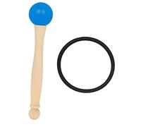 FRCOLOR Baguette pour Bol Chantant Bois Poli avec Tête Caoutchouc Souple et Portable pour Bol Cristal Instrument de Percussion Polyvalent