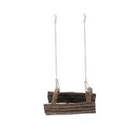 FRCOLOR Balançoire Suspendue en Bois pour Petits Animaux, à Mâcher et d'escalade pour Hamster, Lit Suspendu Confortable et Sécurisé pour Cage, Hamac Rongeur Éducatif et Divertissant