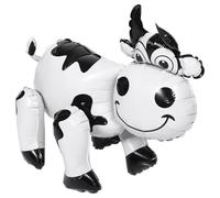 FRCOLOR Ballon Vache Gonflable Décoration de Fête Animaux de Ferme Facile à Gonfler pour Anniversaire et Activités de Fête Thème Vache