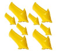 FRCOLOR Ballons Flèche Jaunes en Aluminium Petit et Grands Blancs, Lot de 8 Ballons Gonflables pour Fête D'anniversaire, Décoration Créative Polyvalente, Accessoire pour Mariage et Shower