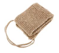 FRCOLOR Bande Exfoliante Jute Naturel avec Poignées pour Bain Brosse Douce pour Peeling Corporel Massage et Nettoyage Profond Dos Accessoire de Bain Confortable pour Hommes et Femmes