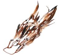 FRCOLOR bandeau à femmes fantaisie bandeau spa en tissu shampoing natif headband plume coiffe de de de festival perles en bois Yellow