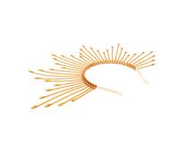 FRCOLOR Bandeau Auréole Bandeau Couronne Casque Sunburst Casque De Déesse Bande De Cheveux De Déesse Heaves De Cosplay De Déguisement Plastiques Doré