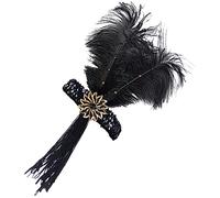 FRCOLOR bandeau de accessoires de clapet pour femmes couvercle anti eclaboussure Chapeau de thé -tête à en cristal bandeau à pour femmes polyester Noir