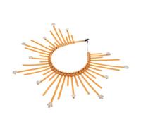FRCOLOR Bandeau de couronne de déesse bandeau à pointes casque de soleil costume de soleil femme couronne de pointes costume de déesse du soleil cristal Black