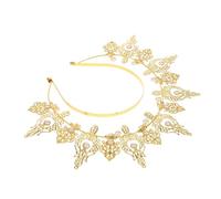 FRCOLOR bandeau de perles Accessoires de cheveux pour demoiselle d'honneur Accessoire de mode pour soirée couronne Diadèmes première saint casque de déesse bandeau de déesse alliage Golden