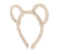 FRCOLOR Bandeau D'oreille De Lapin Élastique Oreilles D'ours Enfants Faux Dessin Animé Bandeaux Flou Velu Porter Simulé Bonjour Duveteux Mignon Accessoires Costume D'ours Peluche Blanche