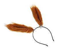FRCOLOR Bandeau D'oreille De Lapin Oreilles De Souris Bandeau Flou Pour Se Laver Le Visage De Soins Du Visage x Maquillage Velu De Sport Chien Brown En Tissu