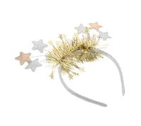 FRCOLOR Bandeau Étoile Time à Lampe De Table Bandeau De Cheveux Coiffe De Paillettes Porte-clés Pour Filles De Mariée Doré De Personnalité Coiffe Dorée Tissu Golden