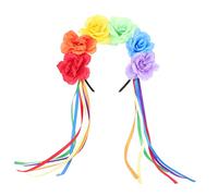 FRCOLOR bandeau fleur gay hair charms hair toppers accessoire fete accessoire femme bandeau rose x pour la mode féminine x de mode décor de coiffure de fête ruban