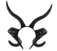 FRCOLOR Bandeau Halloween Cornes Mouton Noires Style Diable Accessoire Cosplay Robuste pour Fêtes Adultes Décor Photo et Carnaval