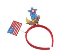 FRCOLOR Bandeau Independence Day pour Femmes avec Drapeau Américain et Aigle Accessoires Patriotiques Rouges Blancs Bleus Serre-tête Confortable pour Fête Du Juillet