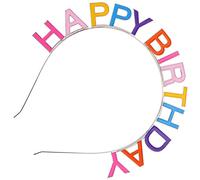 FRCOLOR bandeau joyeux anniversaire couvre-chef d'anniversaire bandeau d'anniversaire de filles x hair charms hair toppers ornement de en métal décor de en métal