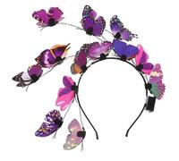 FRCOLOR Bandeau Lumineux pour Femmes avec Motif Violet, Accessoire Phosphorescent pour Mariage, Fête et Carnaval, Serrage-tête Décoratif Léger et Confortable, Bandeau Amusant et Mode