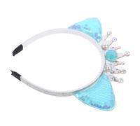 FRCOLOR Bandeau Oreilles de Chat Sequin Bandeau Oreille de Chat Chat Cosplay Costume Bleu