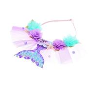 FRCOLOR Bandeau Queue De Sirène Tenue Décor De Cheveux De Sirène Bande De Cheveux De Fête Casque Rose Bandeau De Sirène Flamant Bandes De Cheveux à Le Fard à Paupières Plastique
