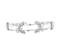 FRCOLOR Bandeau rose tiare élégant robe genre hair charms coiffe de demoiselle d'honneur coiffe en strass pour femme coiffe de coiffe de fille Alliage de zinc Silver
