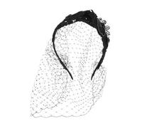 FRCOLOR Bandeau Voile Mariage Vintage Noir avec Accessoire Mariée et Confortable pour Cérémonie Style Européen Rétro