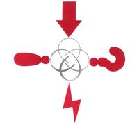 FRCOLOR Bandeaux à Symbole Amusant Lot de 4 Taille Unique Rouge Flèche Éclairs et Ponctuations Femme Accessoire Cheveux Fête Cosplay Halloween