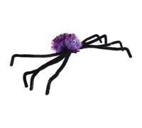 FRCOLOR Barrette à Cheveux Halloween Araignée Pourpre en Tissu Boule Duveteuse, Accessoire Cheveux Cosplay et Décoration pour Photographie
