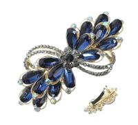 FRCOLOR Barrette Cheveux Française à Ressort Bleu Marine pour Mariage Accessoire Cheveux Femme avec Maintien Confortable et Élégant Clip Décoratif pour Raffinées