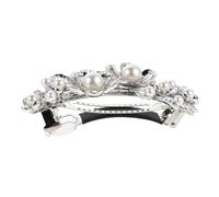 FRCOLOR Barrette Cheveux Vintage Fleur avec Perles et Strass Éclatants Pince Alliage pour Mariage Soirée et Usage Quotidien Accessoire Élégant Femme et Fille