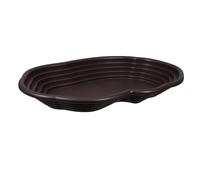 FRCOLOR Bassin de Baignade pour Reptiles avec Rampe, Grand Format ABS | Plat Simple et Stylé, pour Gecko et Lézard, Décoration D’aquarium, Couleur Café