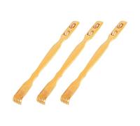 FRCOLOR Bâton de Massage en Bois Lot de 3 Gratte-Dos Pliable et Portable Rouleau de Massage Musculaire Ergonomique Outil Manuel pour Soulagement des Démangeaisons du Dos Nuque et Épaules