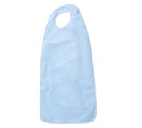 FRCOLOR Bavoir Adulte Imperméable Lavable Grand Protège-vêtements Repas pour Personnes Âgées Absorbant Doux avec Fixation Auto-agrippante Protection les Taches Couleur Bleu Ciel